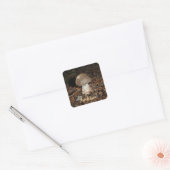 mushroom thank You Vierkante Sticker (Envelop)