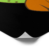 Mushroom Tiki Chef met Grappige Quote, Zwart Poster (Hoek)