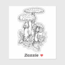 Mushroom Trio Sticker