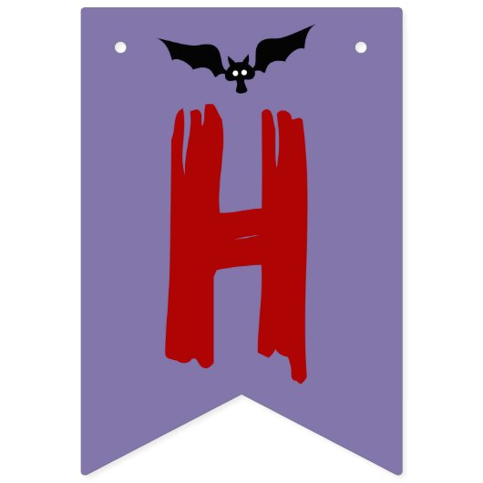 Mushroom Vampire Halloween Bunting Banner (Eerste vlag)