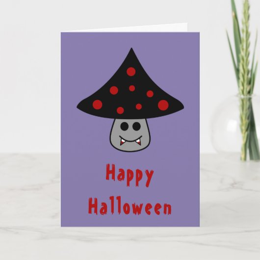 Mushroom Vampire Halloween Kaart (Voorkant)
