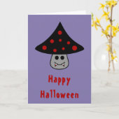 Mushroom Vampire Halloween Kaart (Gele Bloem)