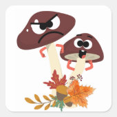 MUSHROOM-VRIENDEN VIERKANTE STICKER (Voorkant)
