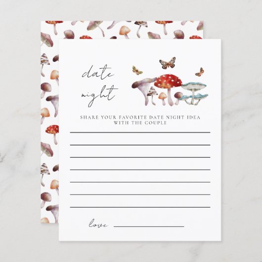 Mushroom Vrijgezellenfeest Datum Nachtideeën (Voorkant / Achterkant)