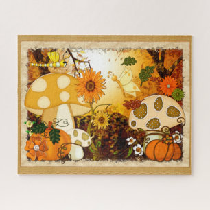 Mushroom Whimsical Autumn Fantasy Legpuzzel