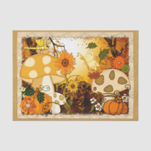 Mushroom Whimsical Autumn Fantasy Tissuepapier