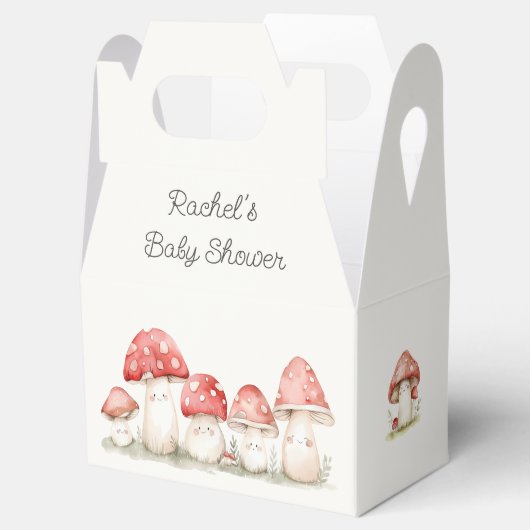 Mushroom Whimsical Gender Neutral Cute Baby Shower Bedankdoosjes (Geopend)