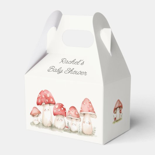 Mushroom Whimsical Gender Neutral Cute Baby Shower Bedankdoosjes (Voorkant Zijde)