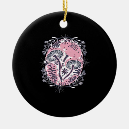 Mushroom Whimsigoth Art Design Classic Keramisch Ornament (Voorkant)