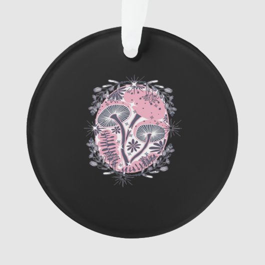 Mushroom Whimsigoth Art Design Classic Ornament (voorkant)