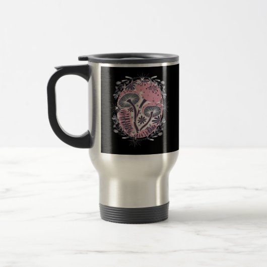 Mushroom Whimsigoth Art Design Classic Reisbeker (Links)