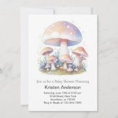 Mushroom Wonderland Enchantment Meisje Baby shower Kaart (Voorkant)