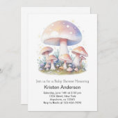 Mushroom Wonderland Enchantment Meisje Baby shower Kaart (Voorkant / Achterkant)
