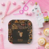 Mushroom Woodland Animal Baby shower Papieren Bordje (Feest)