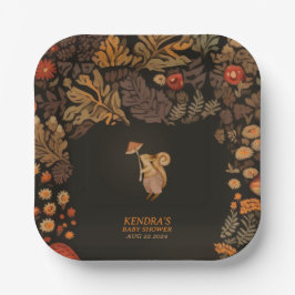 Mushroom Woodland Animal Baby shower Papieren Bordje