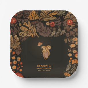 Mushroom Woodland Animal Baby shower Papieren Bordje