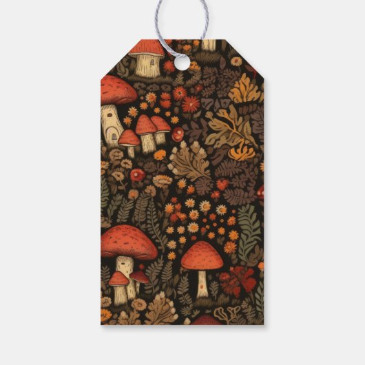 Mushroom Woodland Animal Forest Baby shower Cadeaulabel (Achterkant)