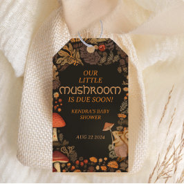 Mushroom Woodland Animal Forest Baby shower Cadeaulabel