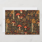 Mushroom Woodland Animal Forest Kerstmis Feestdagenkaart (Achterkant)
