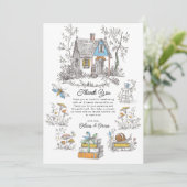 Mushroom Woodland Baby Shower Bedankkaart (Staand voorkant)