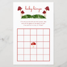 Mushroom Woodland Baby shower Bingogame
