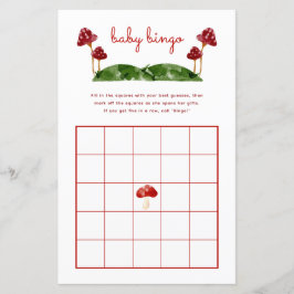 Mushroom Woodland Baby shower Bingogame