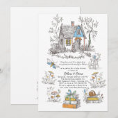 Mushroom Woodland Baby Shower Kaart (Voorkant / Achterkant)