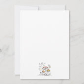 Mushroom Woodland Baby Shower Watercolor Tint Kaart (Achterkant)