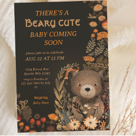 Mushroom Woodland Beer Cub Forest Baby shower Kaart