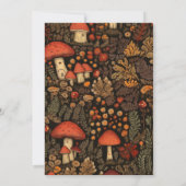 Mushroom Woodland Beer Cub Forest Baby shower Kaart (Achterkant)