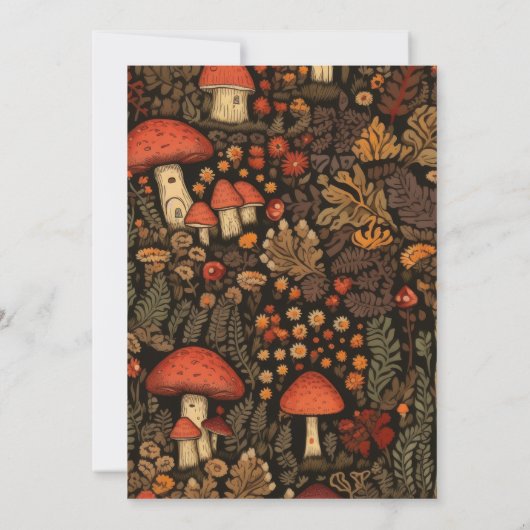 Mushroom Woodland Beer Cub Forest Baby shower Kaart (Achterkant)