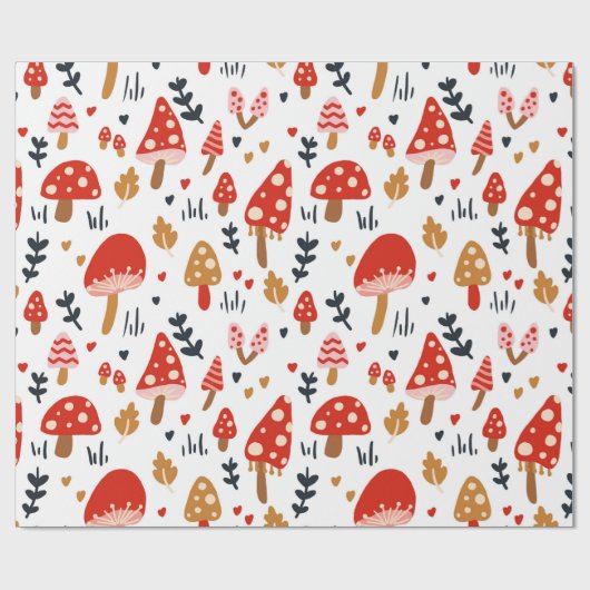 Mushroom Woodland Kathrin Legg Baby Kids Cadeaupapier (Vlak)