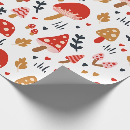 Mushroom Woodland Kathrin Legg Baby Kids Cadeaupapier (Hoek)