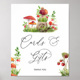 Mushroom Woodland Natuur Kaarten en geschenken Poster