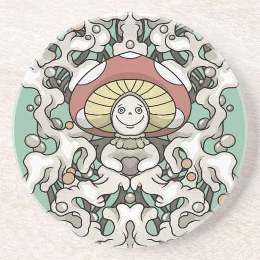 Mushroom Zandsteen Onderzetter (Voorkant)