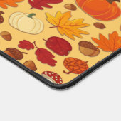 Mushrooms and Falling Leaves Enchanted Autumn Bureaumat (Hoek)