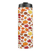 Mushrooms and Falling Leaves Enchanted Autumn Thermosbeker (Voorkant)