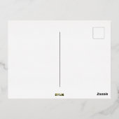 Mushrooms and Moons Teal Blue Fairycore Folie Feestdagen Briefkaart (Achterkant)