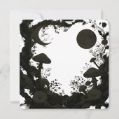 Mushrooms and Moons Teal Blue Fairycore Scrapbook Feestdagenkaart (Achterkant)