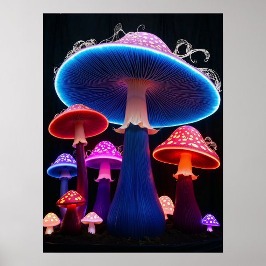 Mushrooms Art Poster (Voorkant)