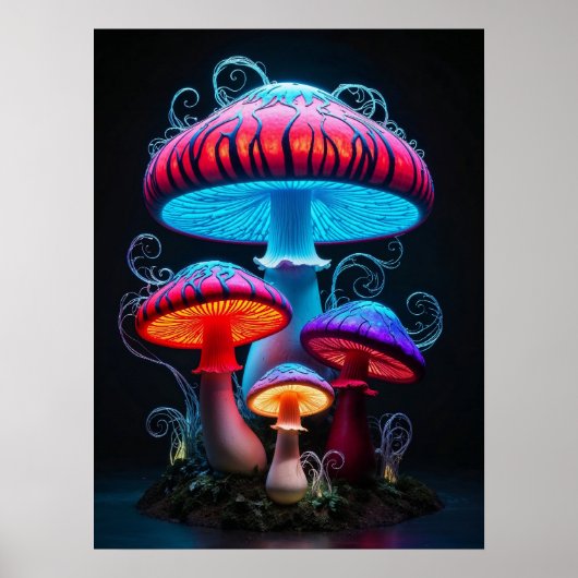 Mushrooms Art Poster (Voorkant)
