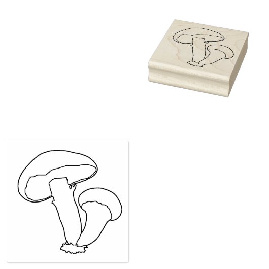 Mushrooms Art Stamp Rubberstempel (Gestempeld)