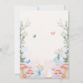 Mushrooms Baby Mouses Leaves Baby shower Kaart (Achterkant)