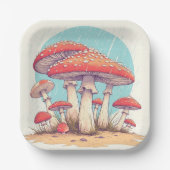 mushrooms Birthday or Shower Papieren Bordje (Voorkant)