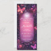 Mushrooms Butterfly Enchanted Forest Scroll Baby Kaart (Voorkant)