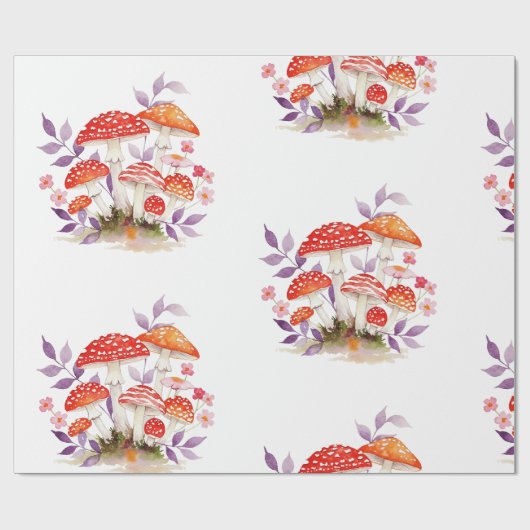 mushrooms cadeaupapier (Vlak)