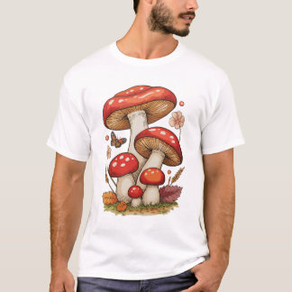 Mushrooms Cottagecore Sublimation Goblincore T-shirt