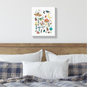 Mushrooms en Bugs Night Forest Kinder kamer Canvas Afdruk (Insitu (Slaapkamer))