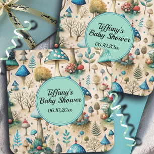 Mushrooms Fairyland Baby shower Bier Onderzetter