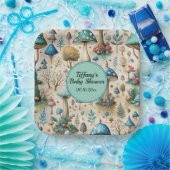 Mushrooms Fairyland Baby shower Papieren Bordje (Feest)